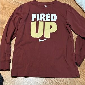 Nike Burgundy Long Sleeve Top